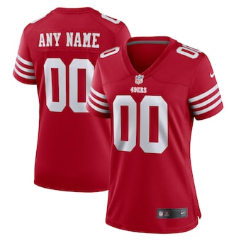 womens nike scarlet san francisco 49ers game custom jersey_p